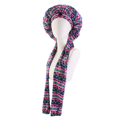 New European and American Style Long Elastic Ice Silk Hair Cap for Women, Suitable for Braided Hair and Care, Model Jdb-522A