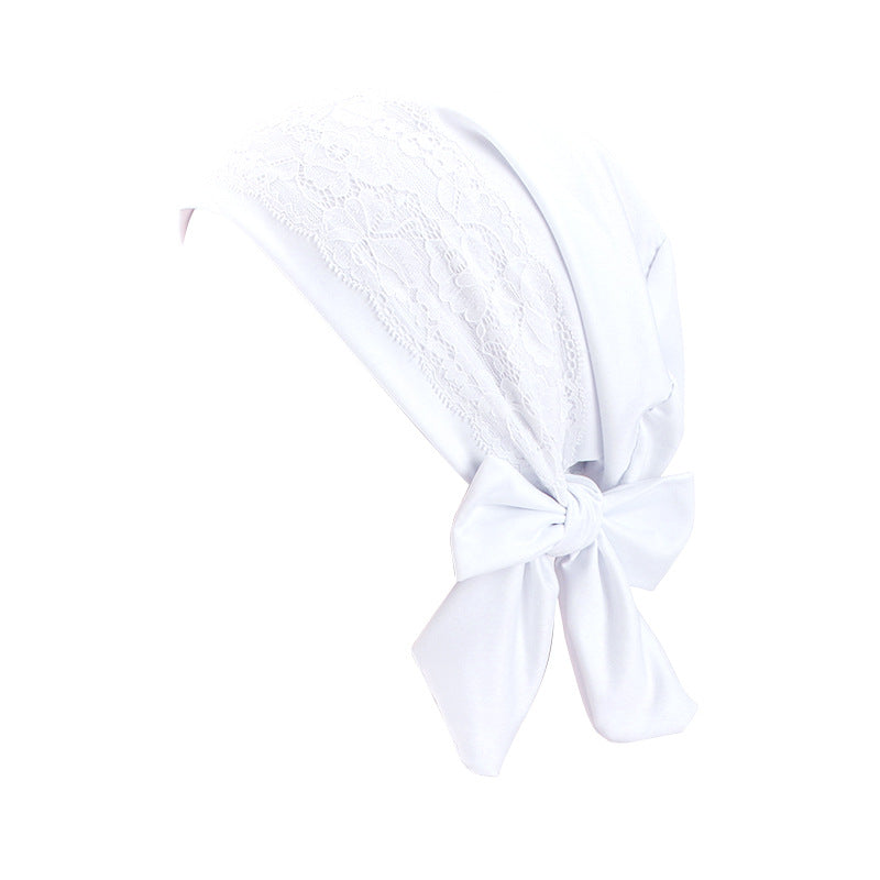 New source lace hat edge elastic ribbon headscarf cap, toe cap, base cap, chemotherapy cap