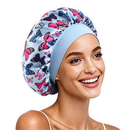 Foreign Trade Custom Logo Satin Sleep Cap, Imitation Silk Shower Cap, Beauty Care Cap, Professional Sleep Cap Factory