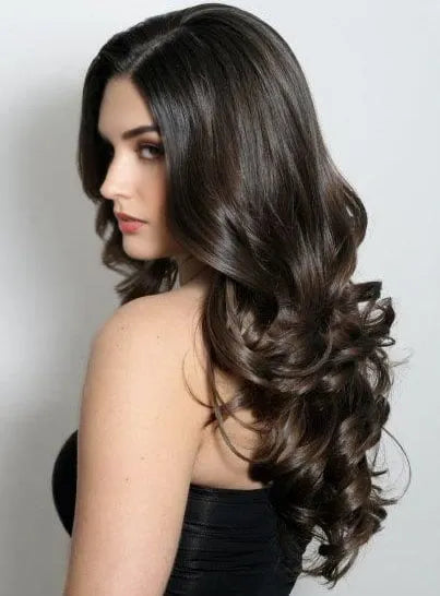 La migliore parrucca di lusso da 22 pollici in pizzo pieno con capelli lunghi e ricci 100% umani