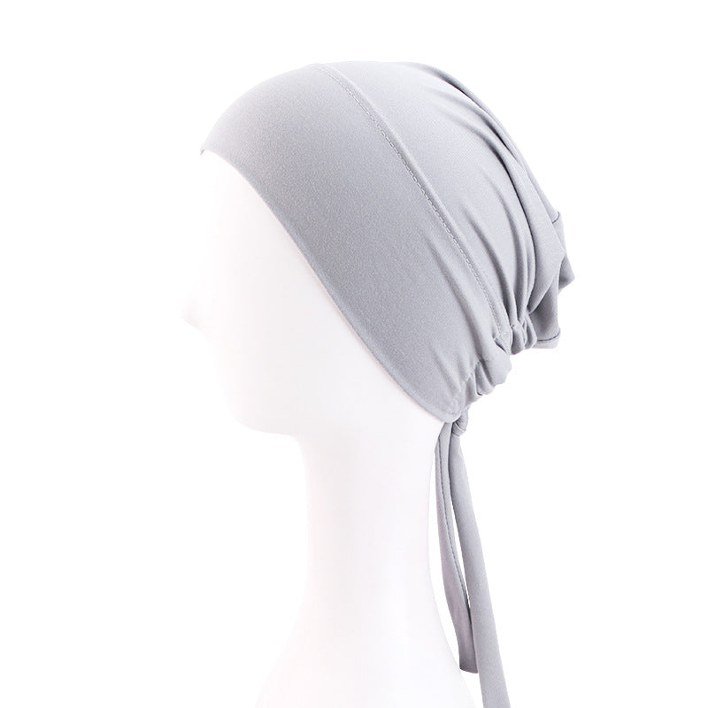 New Super Soft Elastic Cloth Ethnic Style Ribbon Base Hat Turban Chemotherapy Hat Jdt-31-1