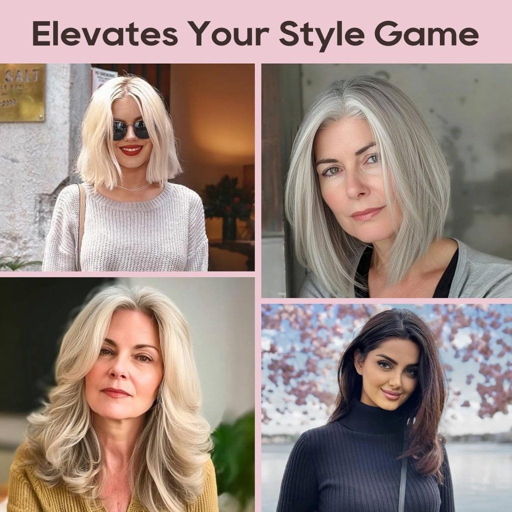 Real Human Hair Topper 10 inch Women Hair Toppers for Thinning Hair Light Grey Wigs