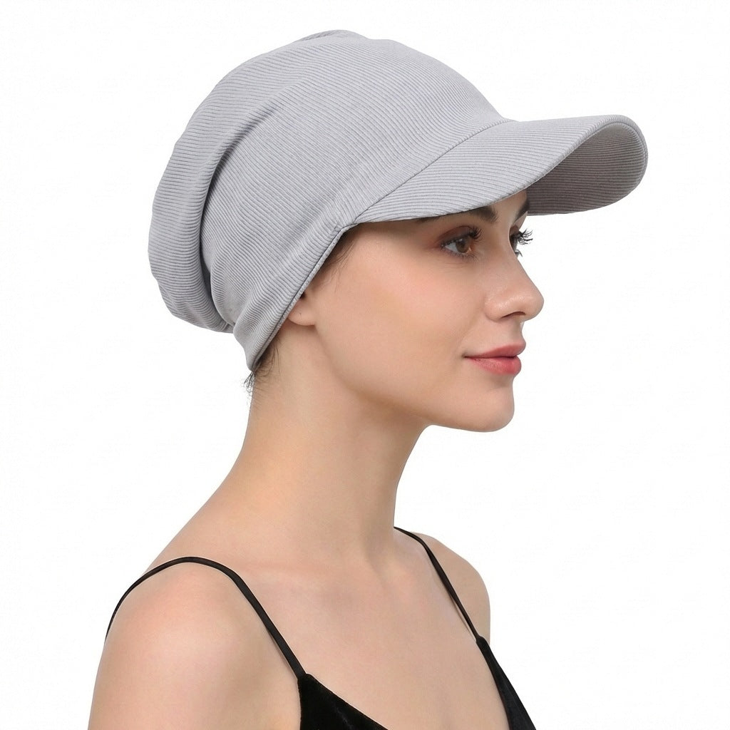New Solid Color Striped Cloth Duck Tongue Hat, Headband Hat, Outdoor Travel Sunshade Cap, JDT-234E Cloth Hat