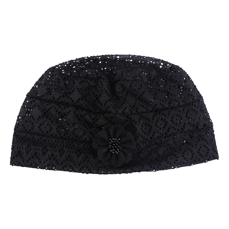 New Style Cut Out Mesh Turban Hat, Pullover Hat, Confinement Hat, Women's Hair Care Hat Jdu-141
