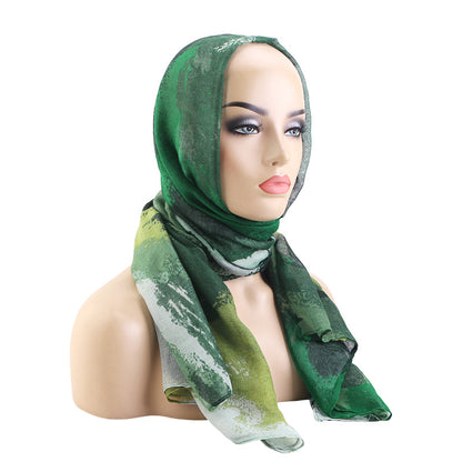 Cross-Border Spring and Autumn Tie-Dyed Paris Gauze Headscarf, Head Wrap, Scarf, Bali Gauze Head Wrap Hat Jdwj-24C
