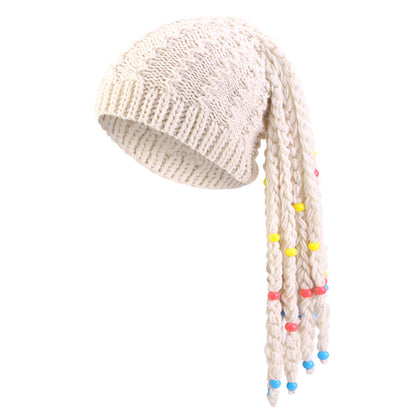 Autumn and Winter Handmade Braided Hat for Cosplay Festival Activities, Warm Headscarf Hat, Head Wrap, Pullover Hat