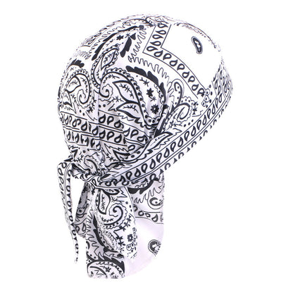 Stretch Cloth Amoeba Cashew Pirate Hat Hip Hop Street Dance Ribbon Baotou Hat Ethnic Hat JDD-09B