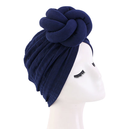 Amazon New Solid Color Ethnic Bag Head Cap Stereo Twist Ball Head Cap Indian Cap JDT-41A