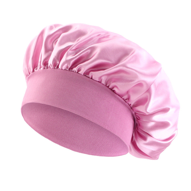European and American Popular Children's Elastic Wide-brimmed Nightcap Sardin Round Hat Hair Care Tapes TJM-301