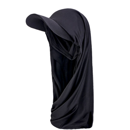 Ethnic brim headscarf hat brim scarf integrated hat wrap headscarf outdoor toe cap sun hat JDBQM-76E