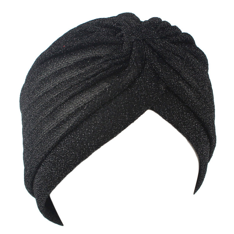 Ethnic Bright Silk Turban Hat Indian Hat Baotou Hat Chemotherapy Hat