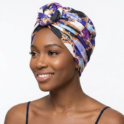Amazon European and American ethnic style plate Flower headscarf cap elastic printing Indian cap chemotherapy cap TJM-342B