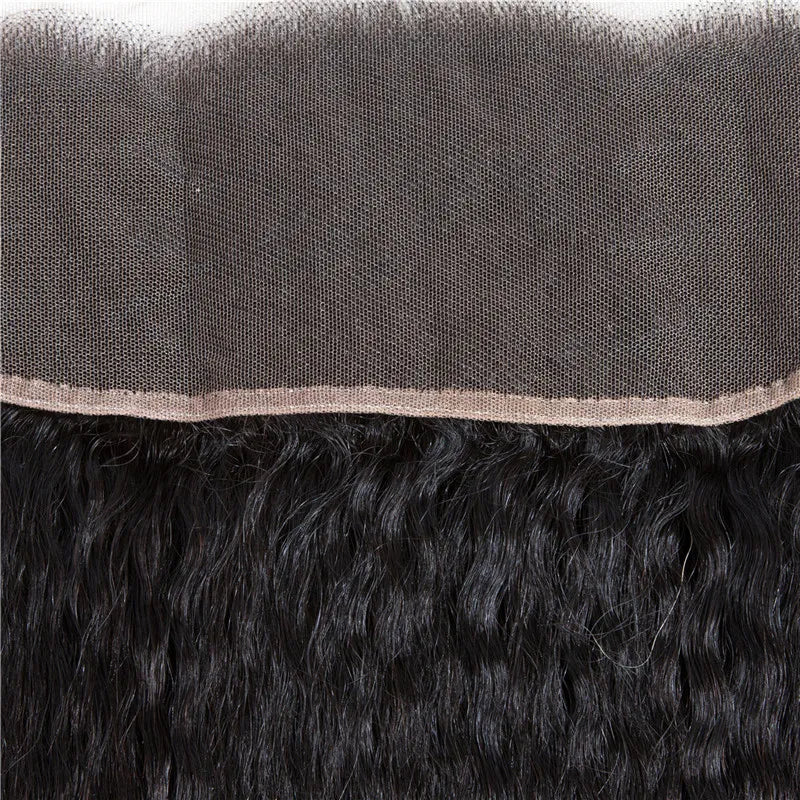 Wigsbuy Vigin Human Hair Brazilian Kinky Straight Lace Frontal 13*4