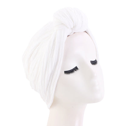 European and American popular knotted headscarf cap ethnic style toe cap headscarf pleated Indian hat JDT-421A