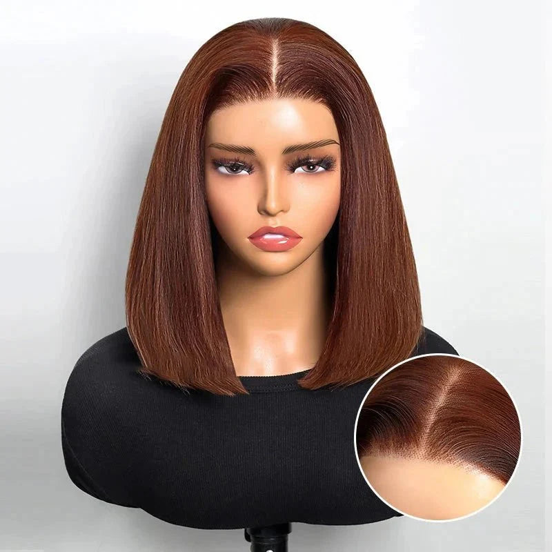 Easily Care Pre-cut Lace Straight Bob Haircut Wig
