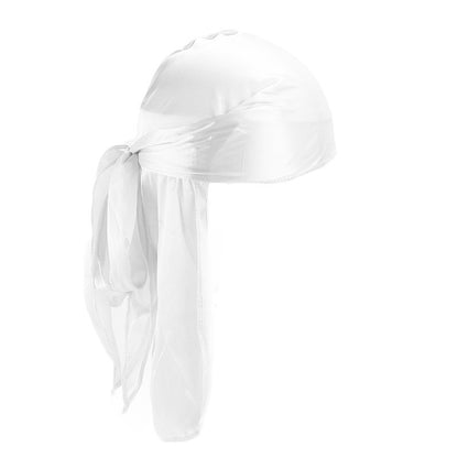 European and American popular artificial silk long tail pirate hat men's and women's bag headscarf hat printable LOGO