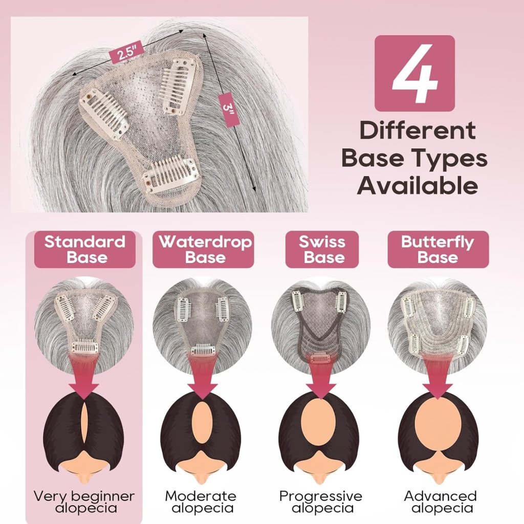 Real Human Hair Topper10 inch Women for Thinning Hair Swiss Base  Hairpiece