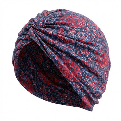 Cross-Border New Style Printed Cross-Twist Hat, Women's Elastic Turban Hat, Indian Hat Jdt-163I