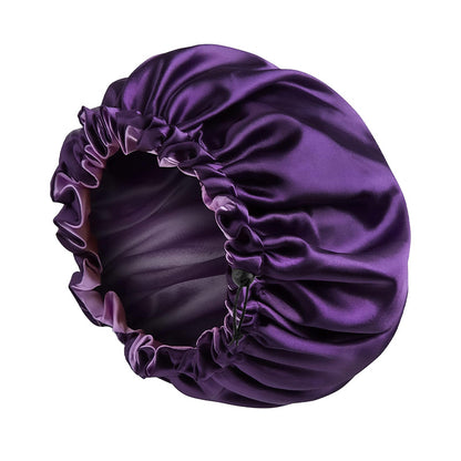 European and American popular adjustable chemotherapy cap shower cap double-sided perm cap Amazon double-layer colored sleeping cap