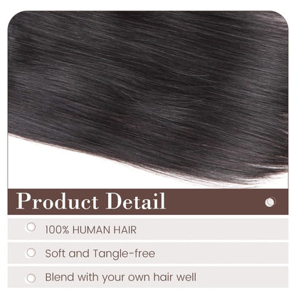 Hair Toppers for Women Real Human Hair 16 Inch for Thinning Hair