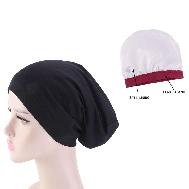 Europe and the United States popular elastic wide-brimmed turtle hat lined with Sade home cap chemotherapy cap Amazon