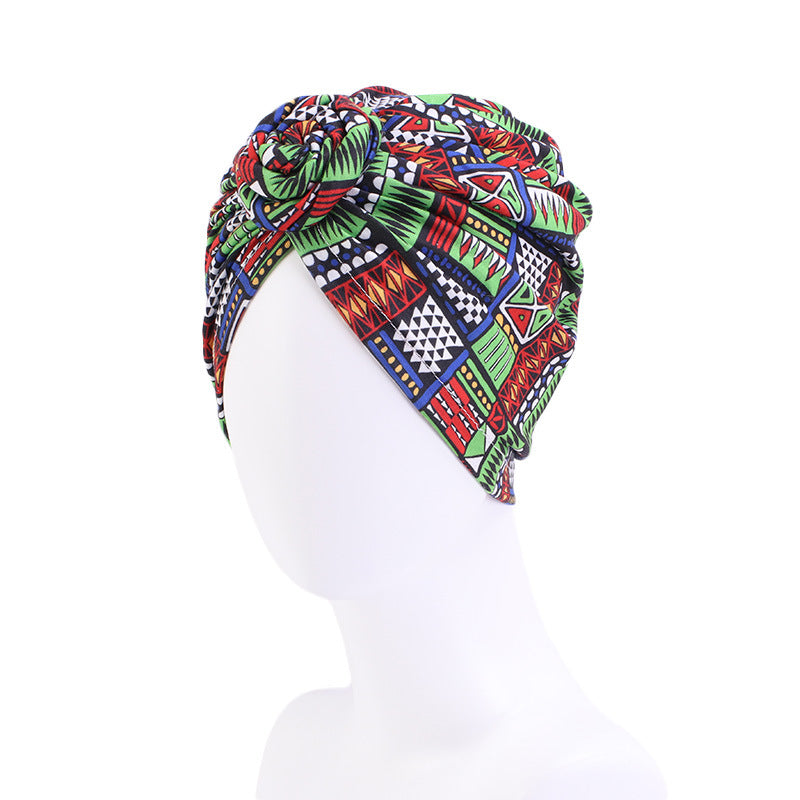 Bohemian style donut turban hat knotted pullover cap ethnic hat TJM-342