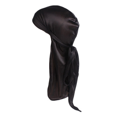 Imitation Silk Edge Long Tail Pirate Hat Hip-Hop Cloak Towel Hat Toe Hat silky durag