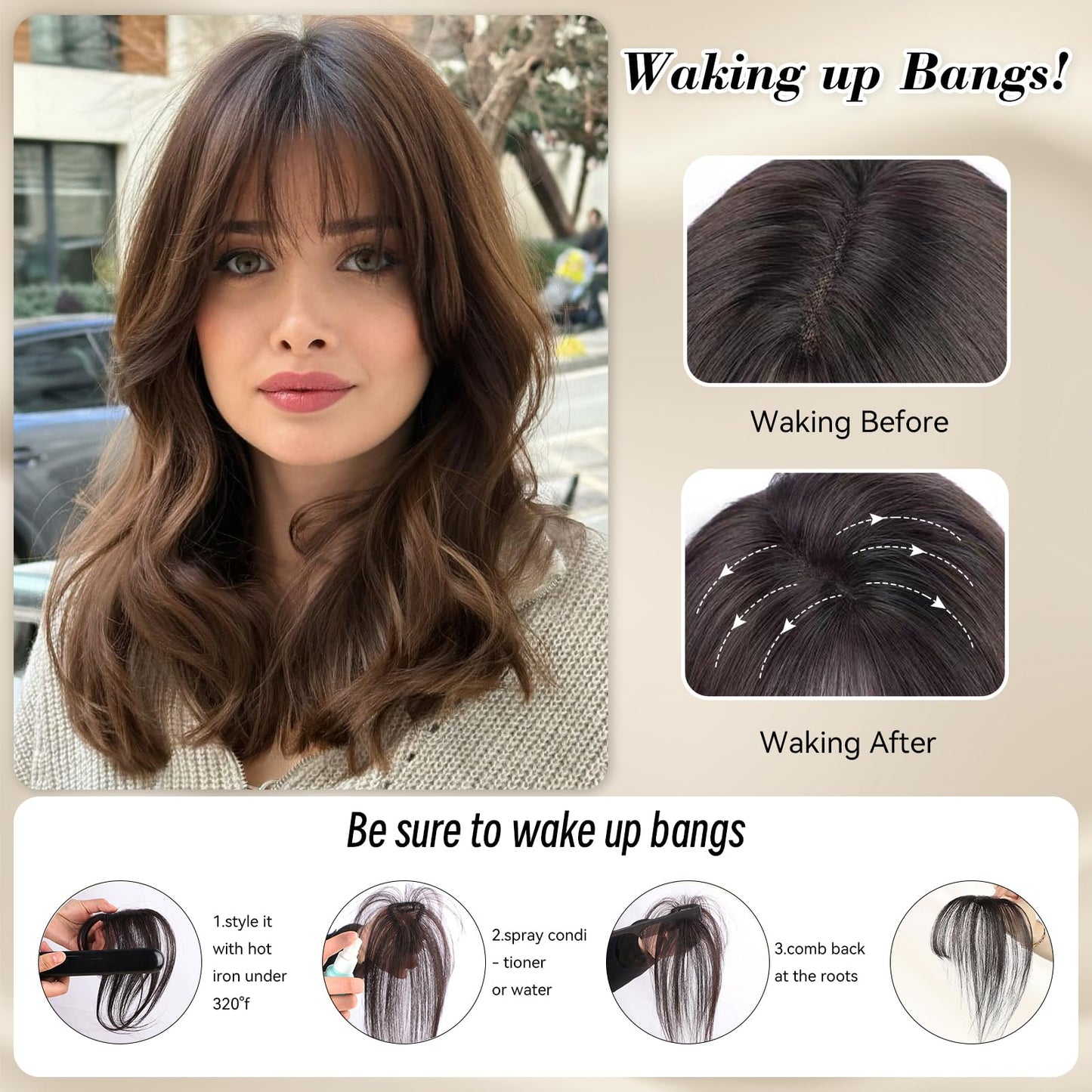 Clip in Bangs Hair Clip 100% Real Human Hair Toppers for women Clip on Bangs Human Hair with Lace Topper Bangs 360°Cover Clip on Bangs for Women Wispy Fake Bangs for Daily Wear