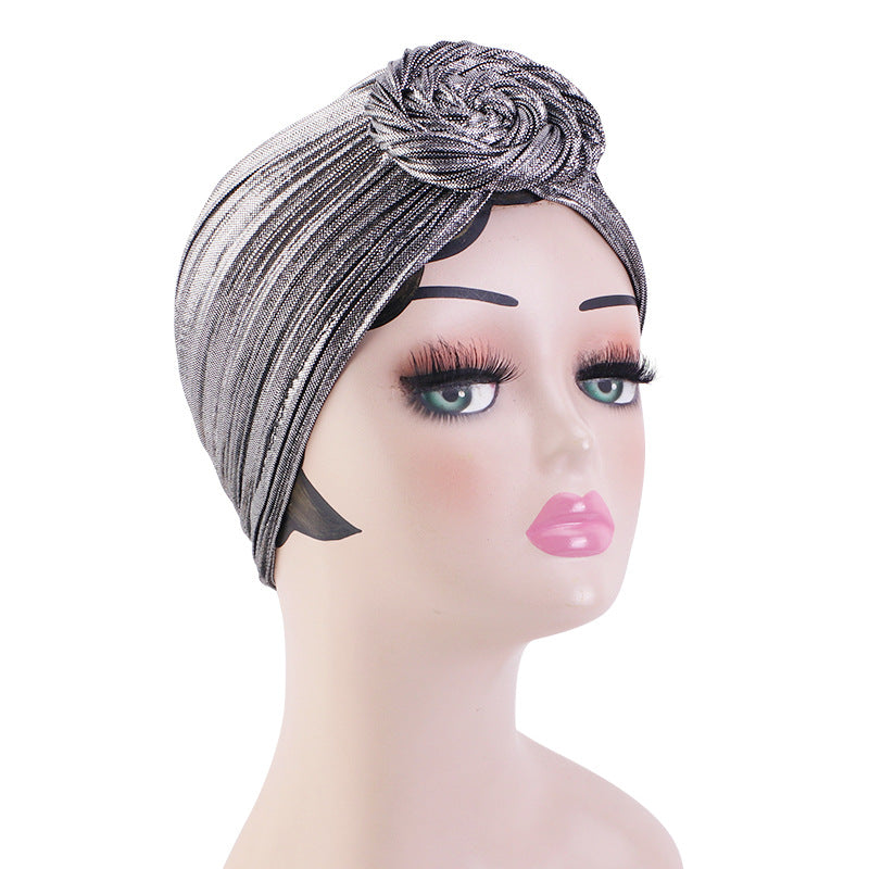 African bronzing snail plate Flower headscarf hat ethnic Baotou cloth hat wedding hat JDT-55