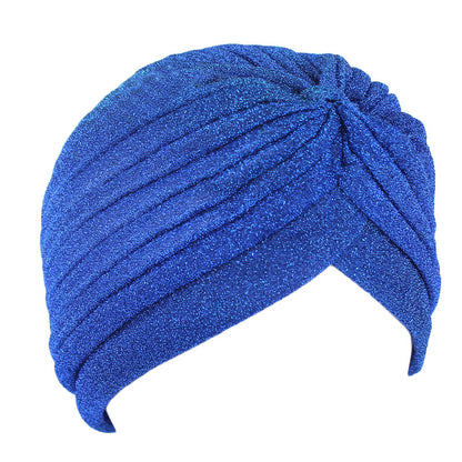 Ethnic Bright Silk Turban Hat Indian Hat Baotou Hat Chemotherapy Hat