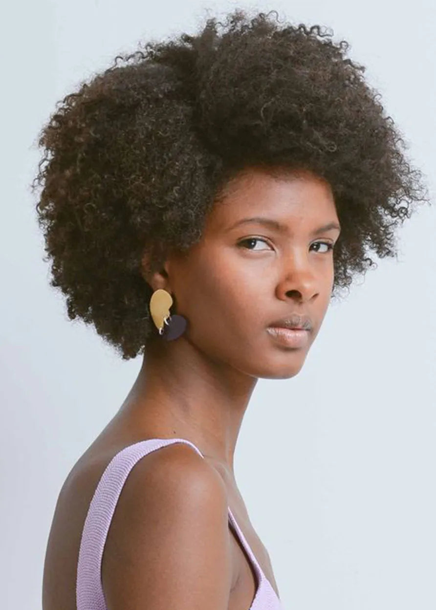 Afro Curly Synthetic Hair Capless Wigs For African American Women 12Inch