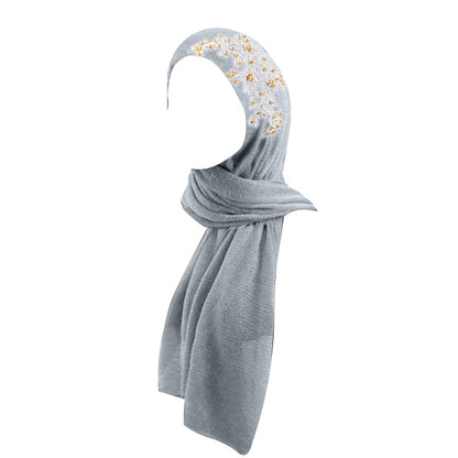 Golden bead accessories, pleated scarves, wrapped scarves, wrapped scarves, wrapped scarves, headscarves, hats, JDWJ-30-1