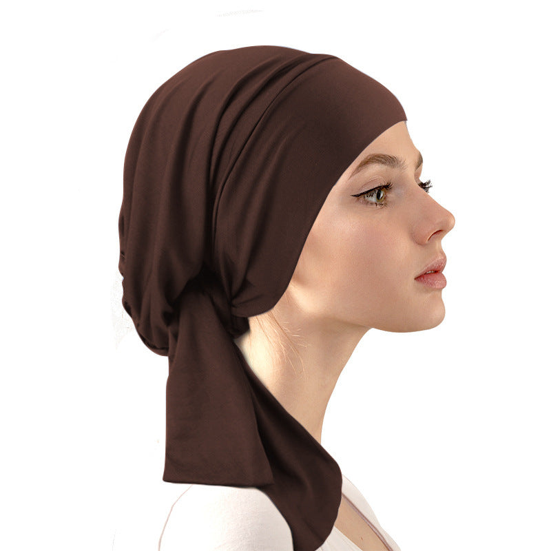 Cross-Border Supply Elastic Streamer Headscarf Hat, Head Wrap Hat, Base Hat, Chemotherapy Hat Jdt-31A