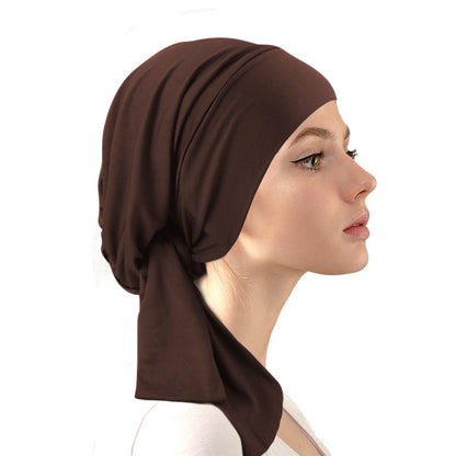 Cross-Border Supply Elastic Streamer Headscarf Hat, Head Wrap Hat, Base Hat, Chemotherapy Hat Jdt-31A