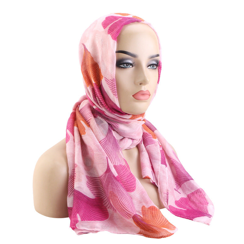 Spring and Autumn New Style Bali Yarn Printed Headscarf, Paris Yarn Beach Wrap Headscarf Hat Jdwj-24F