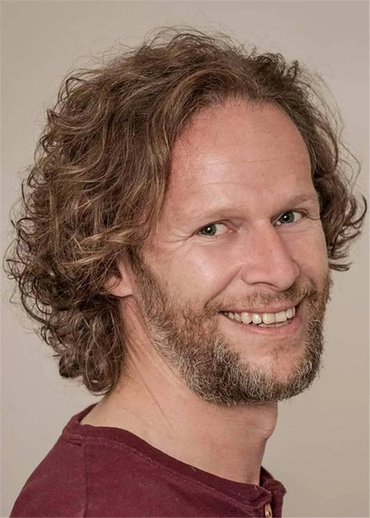 Longer-Curls Hairstyle Full Lace Men Wig