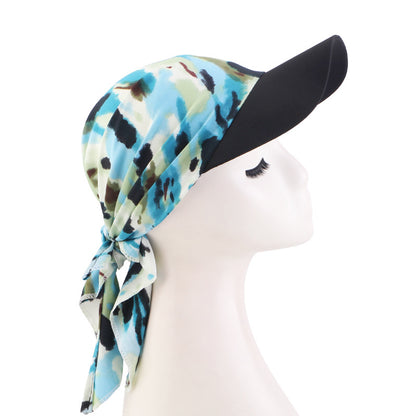 New spring and summer camouflage hat with duckbill brim, outdoor travel sunshade handkerchief, wrapped cloth hat JDT-234M