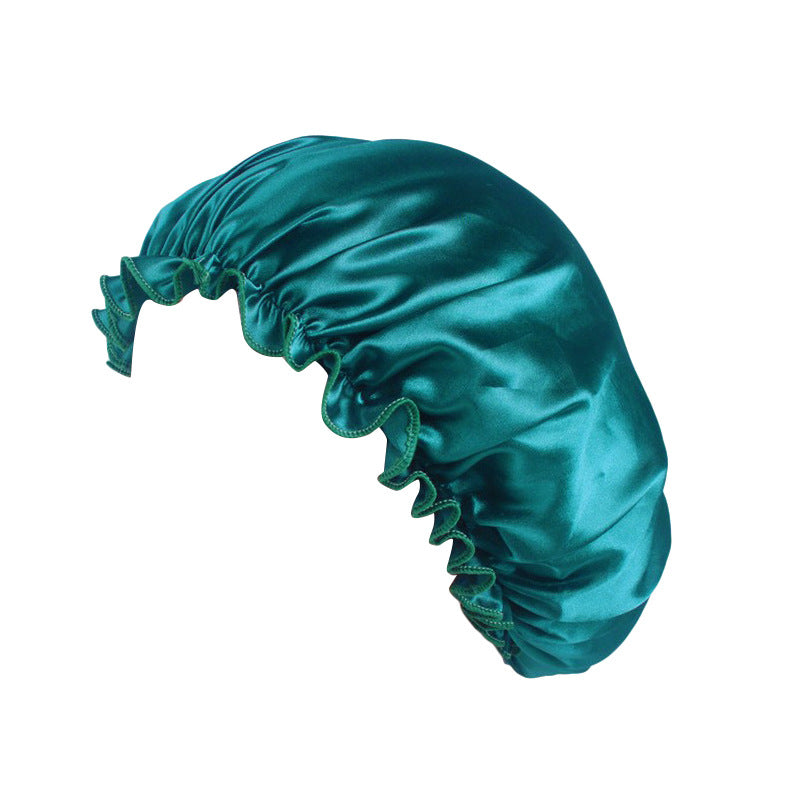 Satin lace nightcap shower cap beauty makeup cap silk home hat TJM-250