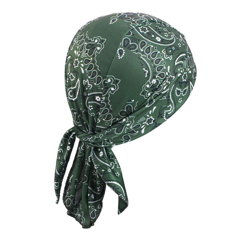 New Cashew Flower Pirate Hat Headscarf Hat Street Dance Strap Headband Cap Strap Riding Hat JDD-09G