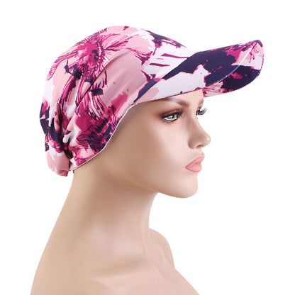 New Spring and Summer Printed Brimmed Baseball Cap for Outdoor Travel and Sun Protection, Head-Covering Cloth Hat Jdt-234K