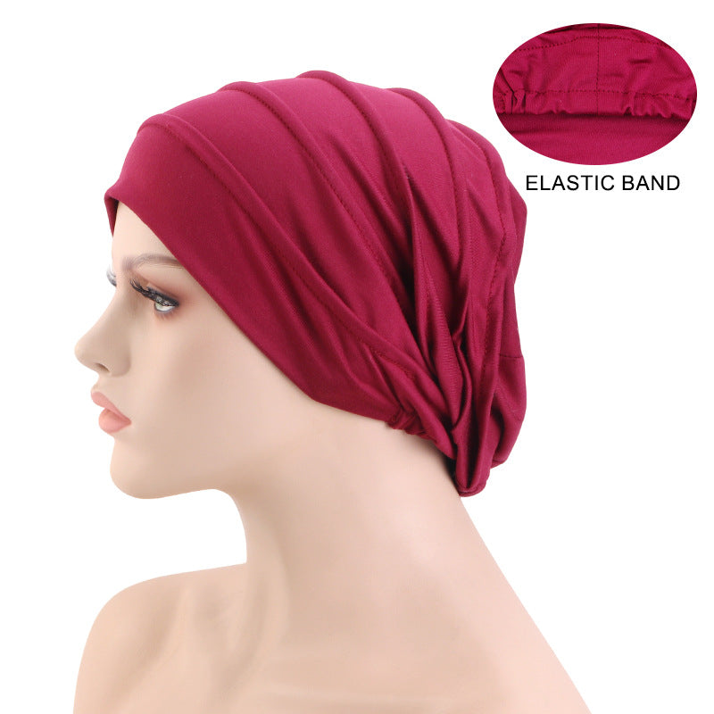 Amazon New Supply Cotton Women's Headscarf Hat, Chemo Hat, Sleep Cap, Hair Loss Hat Jdt-267A