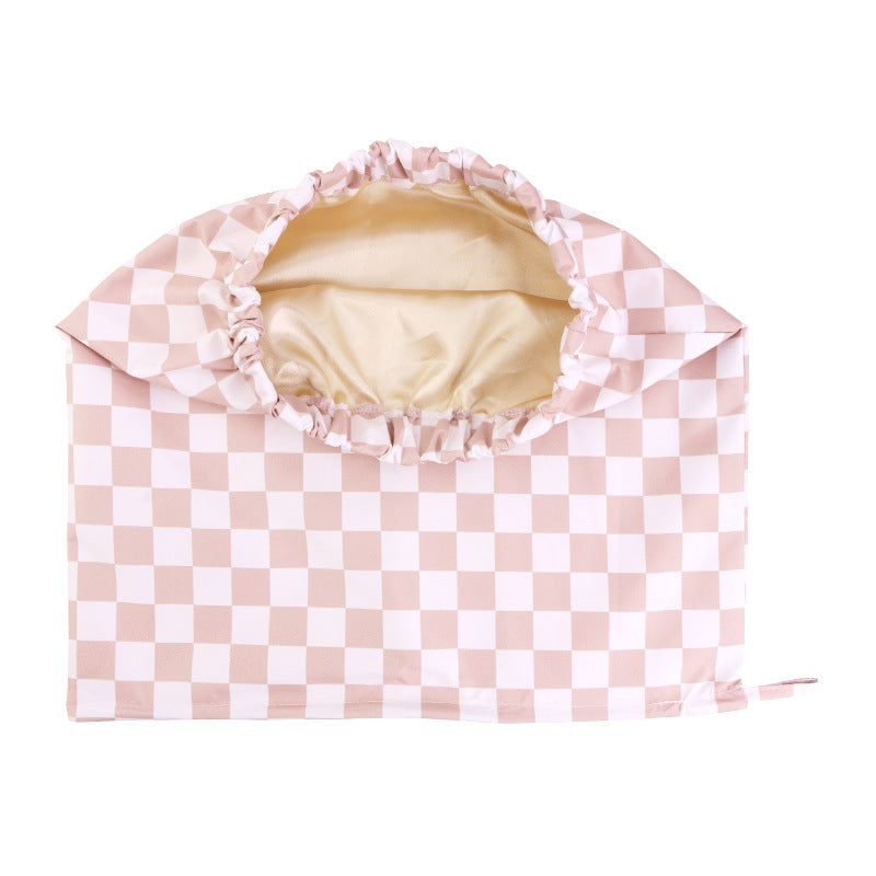Cross border adult double-layer waterproof shower cap, colored Ding lined sleeping cap, kitchen makeup oil fume hood JDY-529