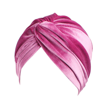 Cross-border velvet ethnic cap warm chemotherapy cap headscarf cap cross twist cap Amazon TJM-263
