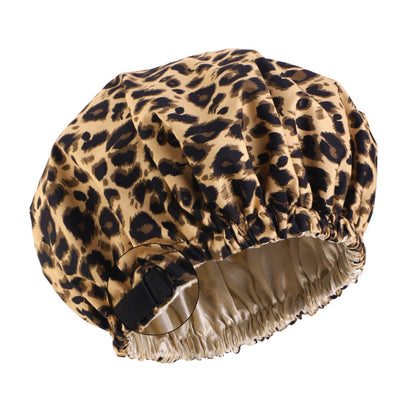 Amazon's new polyester lined waterproof cap with adjustable buckle shower care cap and sleep cap JDY-453T