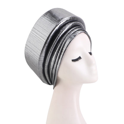 Cross-Border Sourcing Headscarf Hat, Multi-Layered Three-Dimensional Sponge Gold-Stamped Headscarf Hat, Ethnic Style Clothing Hat Jdt-514