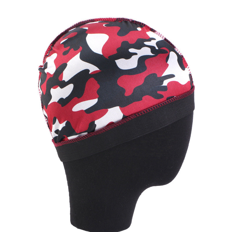 European and American source simulated silk elastic headband round cap printed wig cap hair care cap JDU-20G