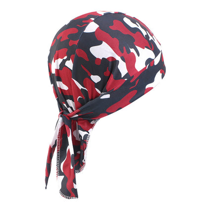 Camouflage elastic pirate hat men's and women's headscarf hat hip hop hip hop ribbon toe cap JDD-09C