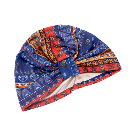 Cross-Border Elastic Hat, Double-Layer Knotted Head Wrap Hat, Yoga Chemotherapy Hat, Amazon Tjm-410