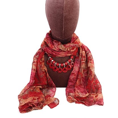 Customized Logo Bali Yarn Necklace Scarf, Ethnic Style Tie-Dye Headscarf Hat, Head Wrap Scarf Wj-22