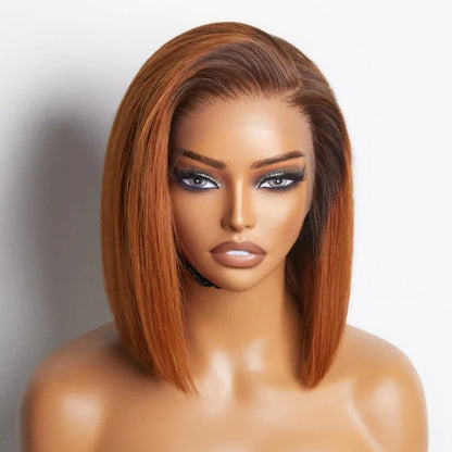 Ginger Ombre Straight Bob Wigs for Summer
